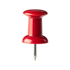 A single red pushpin a close up studio shot of office supplies