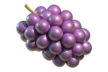 Bunch of fresh ripe grapes isolated on white background