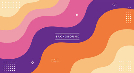 Abstract Wavy Background with Pink Orange and Purple Colors for Modern Design