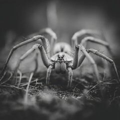 Close-up of a large spider.