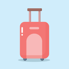 simple colorful travel suitcase icon illustration