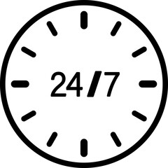24/7 Service Availability Icon