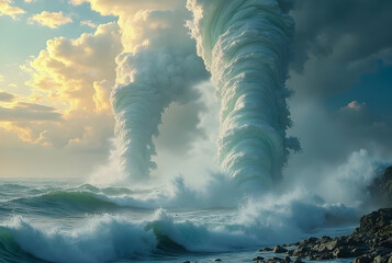 storm over the sea