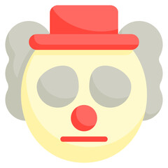 clown icon with flat style. Suitable for website design, logo, app and UI. Based on the size of the icon in general, so it can be reduced.