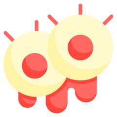 eyeball icon with flat style. Suitable for website design, logo, app and UI. Based on the size of the icon in general, so it can be reduced.