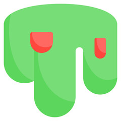 slime icon with flat style. Suitable for website design, logo, app and UI. Based on the size of the icon in general, so it can be reduced.