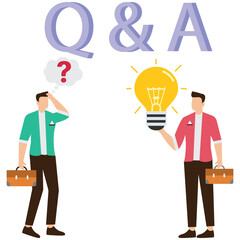 Asking questions and finding answers Illustration