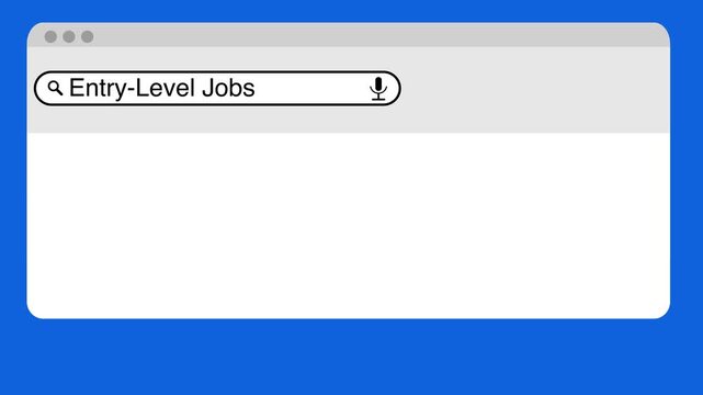 Searching for Entry-Level Jobs on the Internet, animated search results