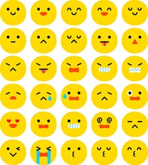 Fototapeta premium set of smileys