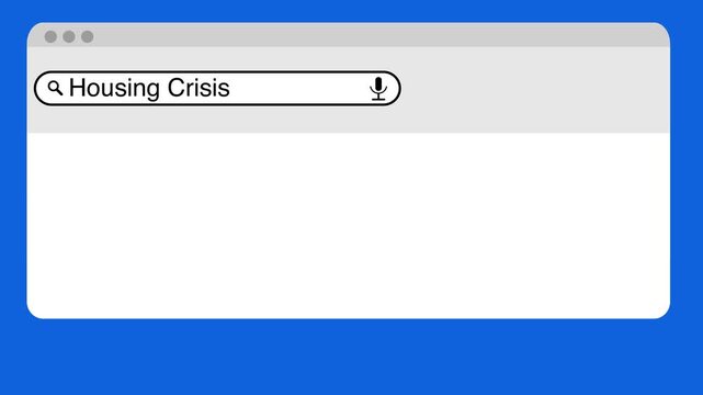 Searching for Housing Crisis on the Internet, animated search results