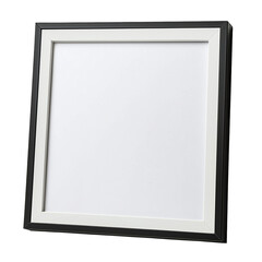 Fototapeta premium Black and white square photo frame with empty space