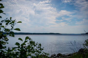 Fototapeta premium Calm and tranquility summer lake landscape