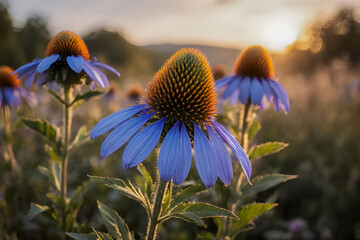 purple flowers in the field
