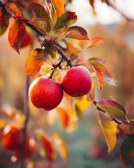 red berries in autumn