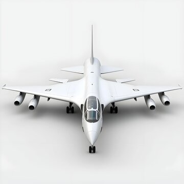 Photorealistic High-Resolution Tupolev Tu-160 Bomber Side Profile Isolated on Pure White Background in 8K