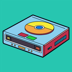 Fototapeta premium Retro compact disc player electronic device
