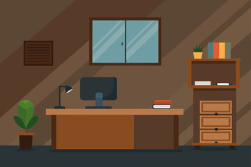 Executive Workspace with Layered Wood Paneling Luxury Look