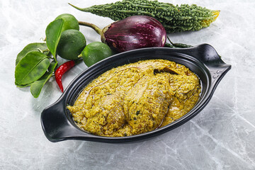 Indian cuisine - pork masala sauce