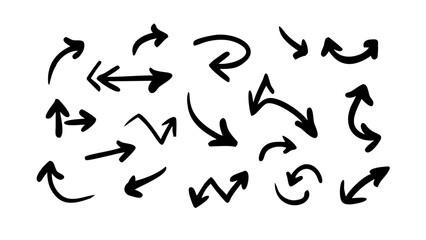 Playful Cartoon Arrows Swirling Together direction