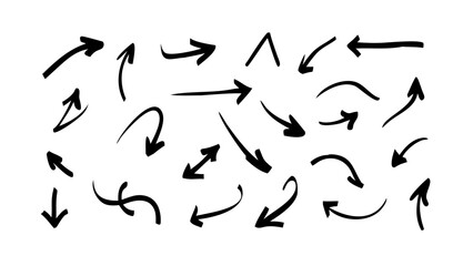 Playful Cartoon Arrows Swirling direction