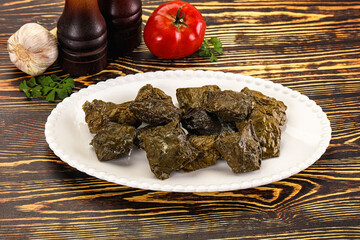 Stuffed dolma - meat in grape leaves