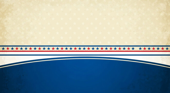 A classic patriotic background with a vintage feel featuring red white and blue elements with stars perfect for American holidays and national event invitations