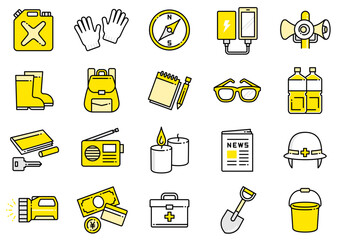 災害・防災アイコン09　Disaster Prevention icons