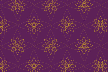 Sacred Geometry  Seamless Pattern purple Orbital line