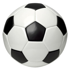 Naklejka premium Classic Black and White Football Isolated on white background