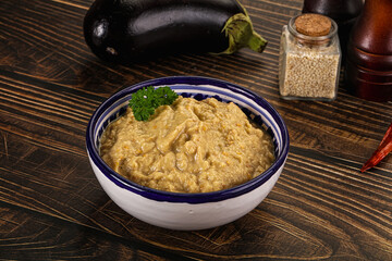 Eggplant dip - Mutabal with tahini paste