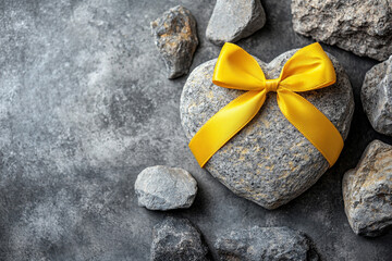 Yellow ribbon, symbol of the world suicide prevention day, or child cancer. September 10th.