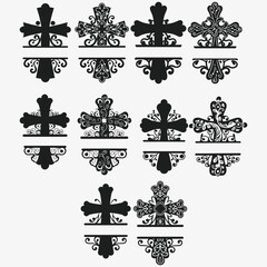 Obraz premium Cross Svg Bundle, Nativity svg, Holly Cross Template
