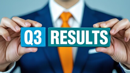 Business presentation showcasing third quarterly report results of the company