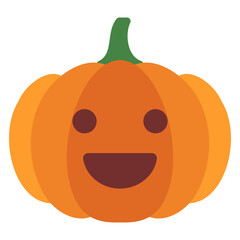 할로윈 웃는 호박 얼굴 일러스트