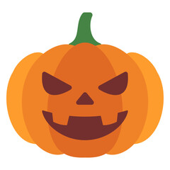 할로윈 웃는 호박 얼굴 일러스트