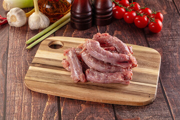 Raw chicken neck for cooking