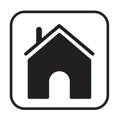 Simple set of home icon home icon without door home icon with door home icon with circle