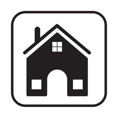 Simple set of home icon home icon without door home icon with door home icon with circle