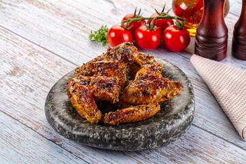 Baked chicken wings with spices