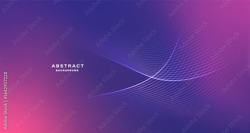 Poster purple gradient abstract background with curved lines