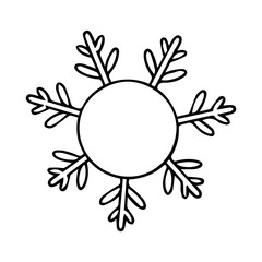 Fototapeta premium Minimalist Snowflake Design