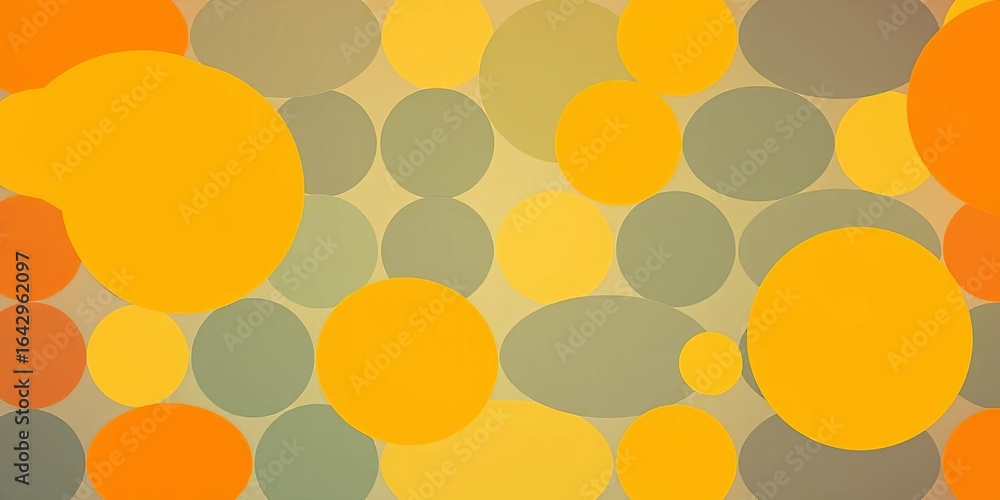 Poster minimalist abstract wallpaper featuring a composition of overlapping geometric circles in a creative