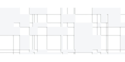 Abstract geometric pattern of overlapping squares in light gray and white.