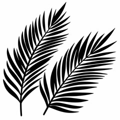 Obraz premium vector black silhouette of a leaf