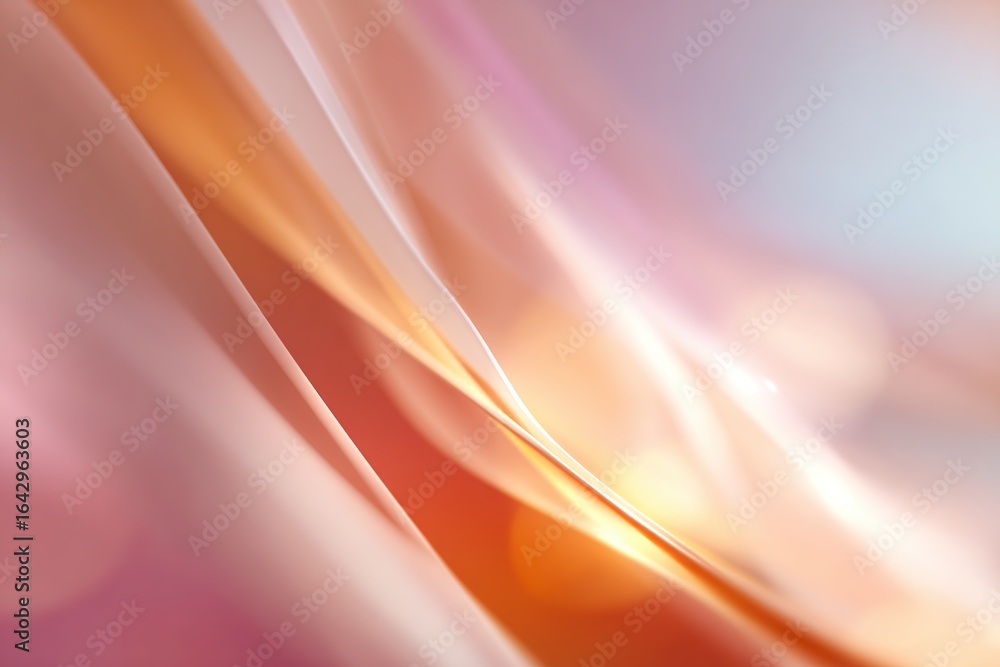Poster soft flowing fabric creates warm hues in a tranquil abstract setting