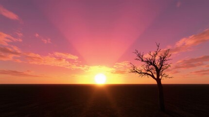 sunset in the mountains