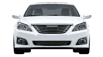 Front view of modern car — high-resolution isolated PNG on transparent background, clean cutout ideal for automotive mockups, e-commerce listings, posters, web graphics, and print design