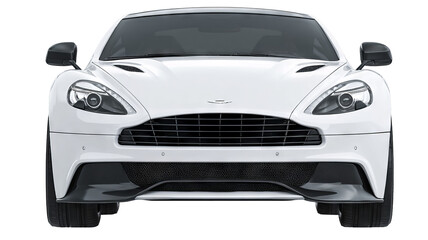 Naklejka premium Front view of modern car — high-resolution isolated PNG on transparent background, clean cutout ideal for automotive mockups, e-commerce listings, posters, web graphics, and print design