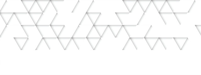 Abstract background of overlapping triangles in white and gray