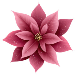 Fototapeta premium Christmas pink poinsettia flower with decorative props creating festive holiday atmosphere and seasonal celebration joy